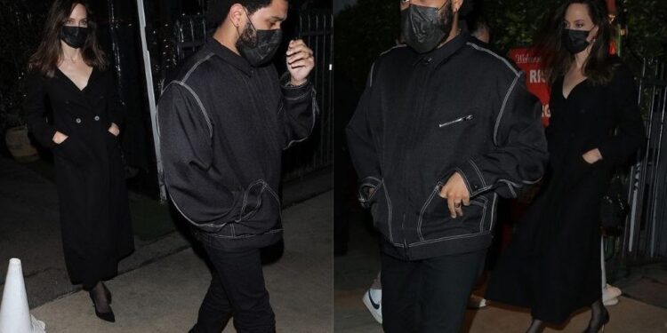 Angelina Jolie e The Weeknd  jantam juntos e rumor de affair cresce