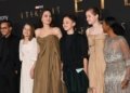 Angelina Jolie faz rara aparição com os filhos na première de “Eternos”
