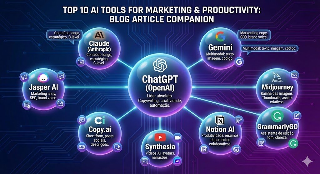 Lista das Ias mais usadas em 2025 e que irão se estabelecer em 2026.