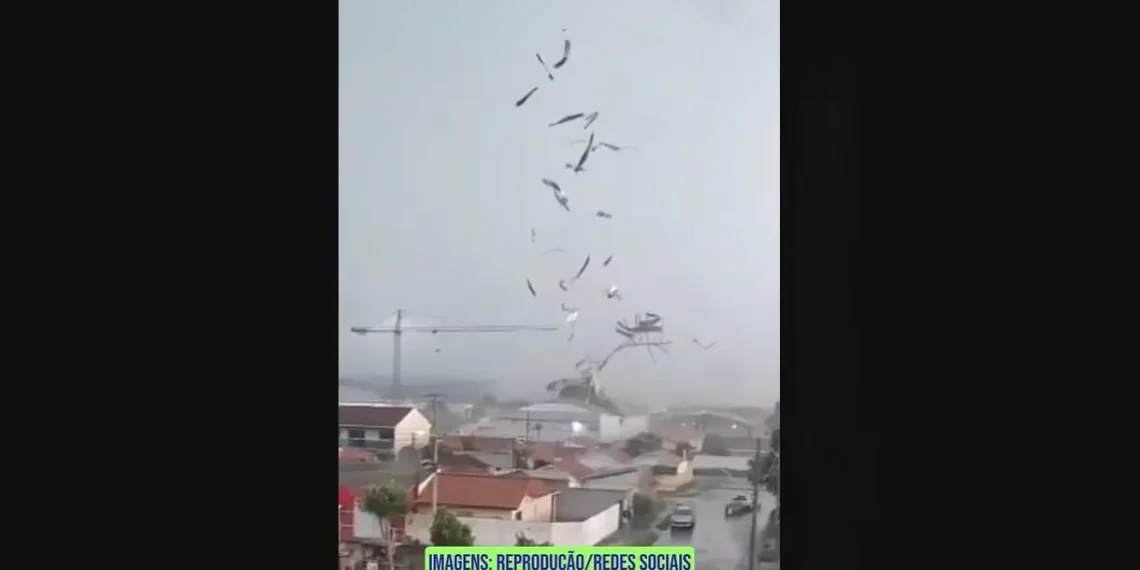 Tornado Devasta São José dos Pinhais: Ventos Fortes Destelham Casas e Deixam Bairros Sem Luz na Região Metropolitana de Curitiba