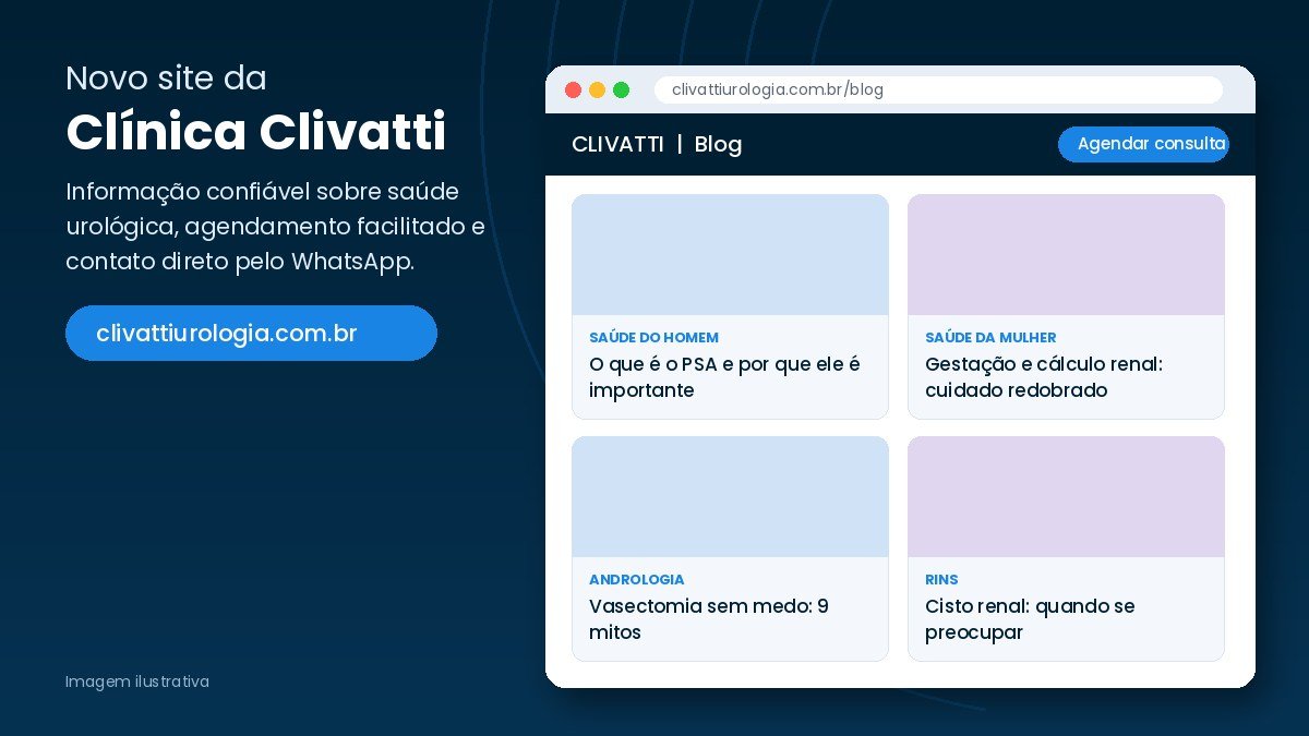 Novo site da Clínica Clivatti com blog de artigos sobre Urologia
